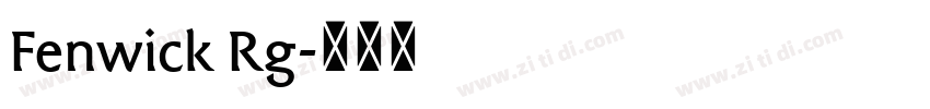 Fenwick Rg字体转换